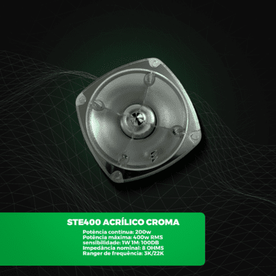 Evok Audio STE400 Acr&iacute;lico Cromado
